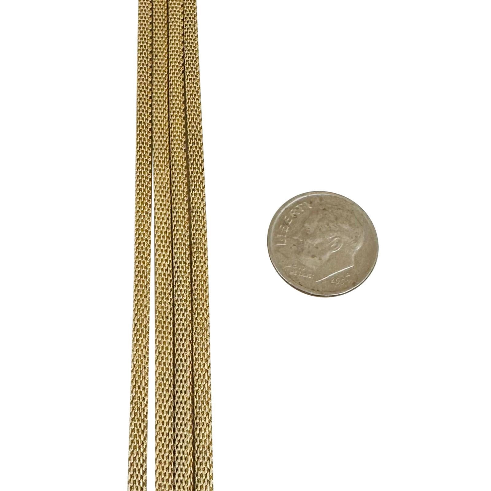 Bracelet à maillons en or jaune 14 carats pour dames à quatre brins Pour femmes en vente