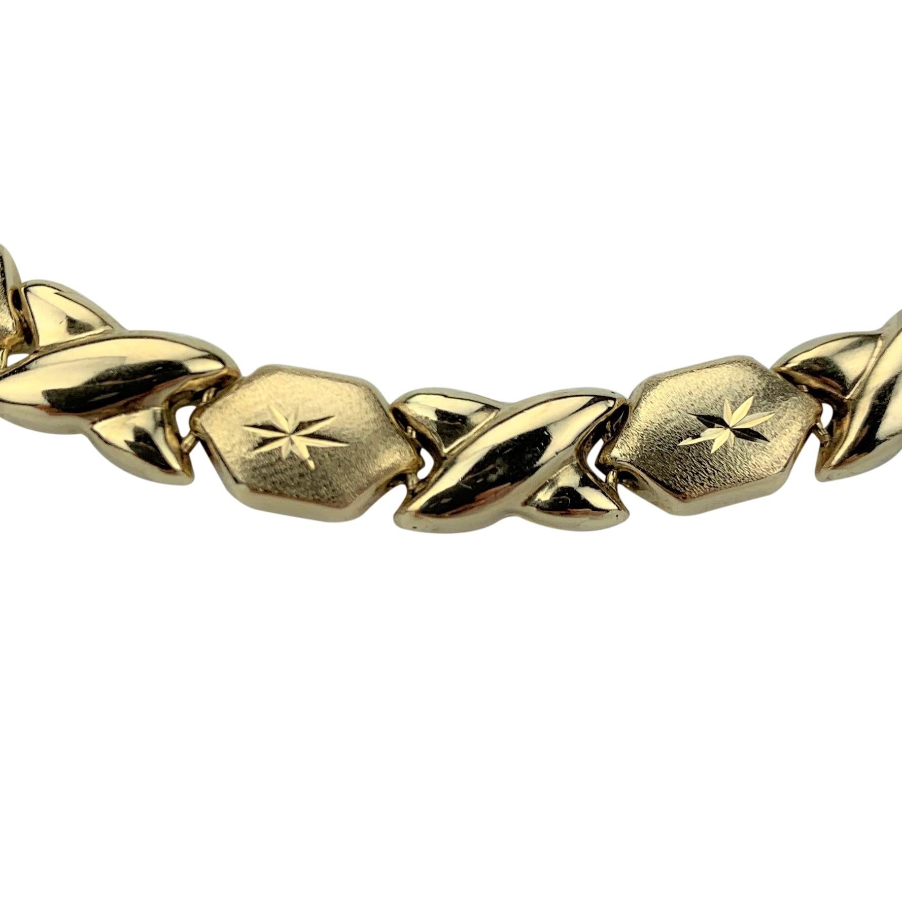14k gold hugs and kisses necklace