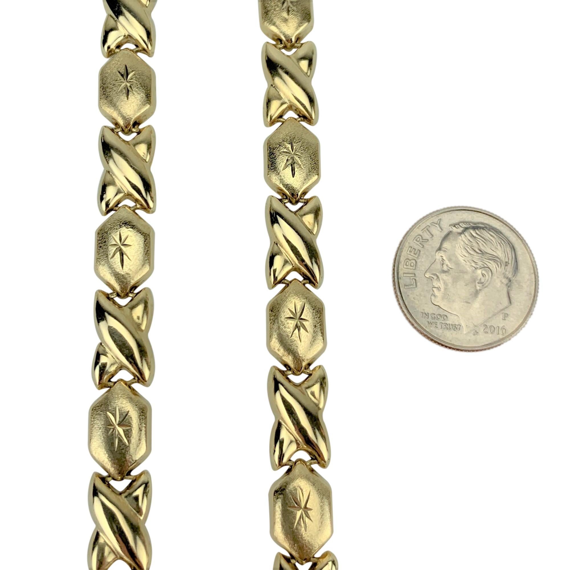 hugs and kisses gold necklace