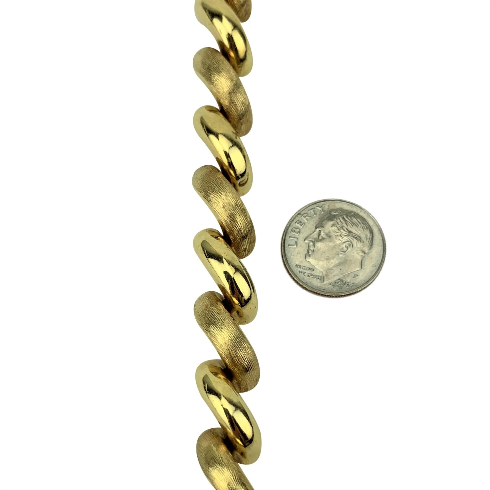 gold macaroni bracelet