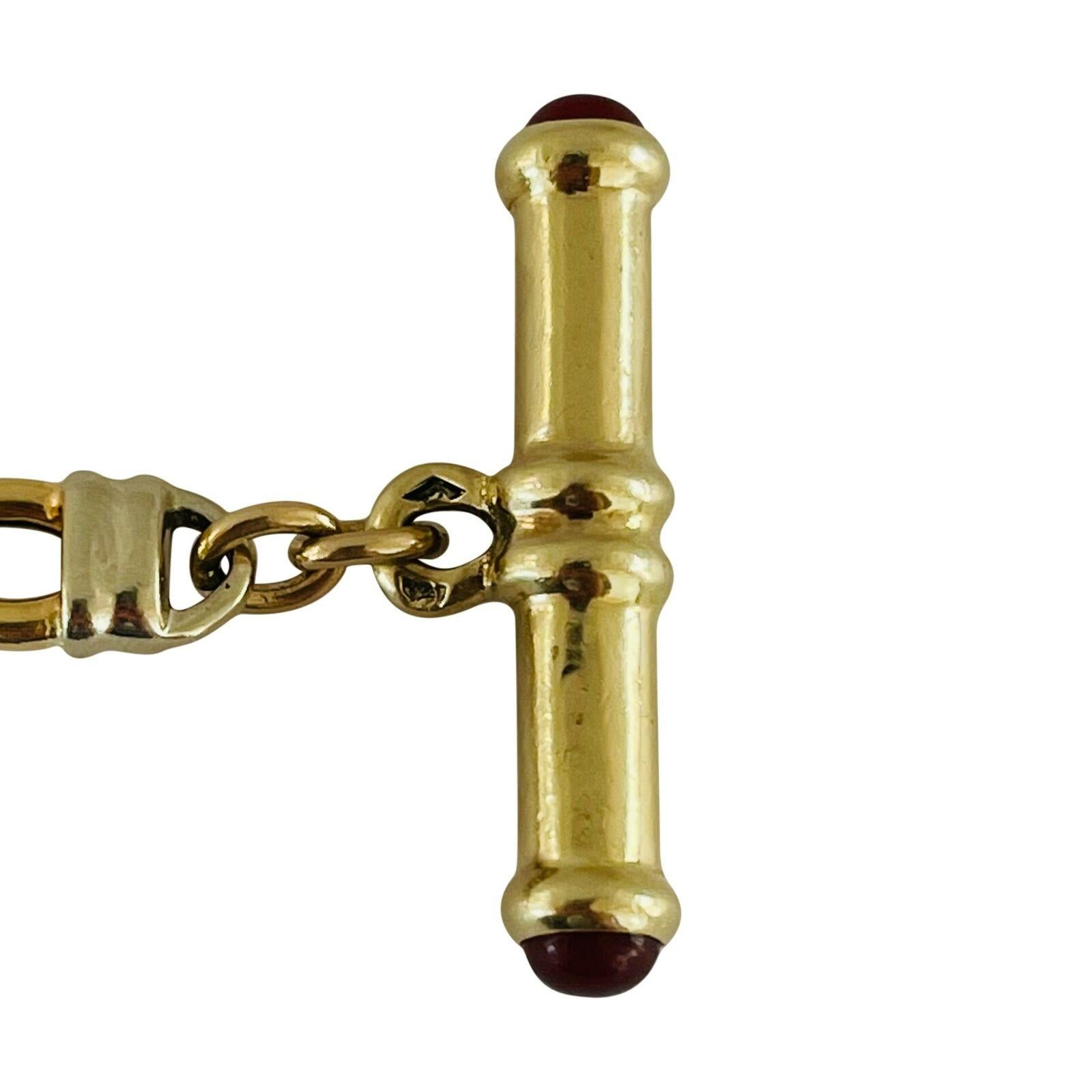  Bracelet en or jaune 14 carats pour femme, à maillons câblés ovales et �à barrettes. Pour femmes 