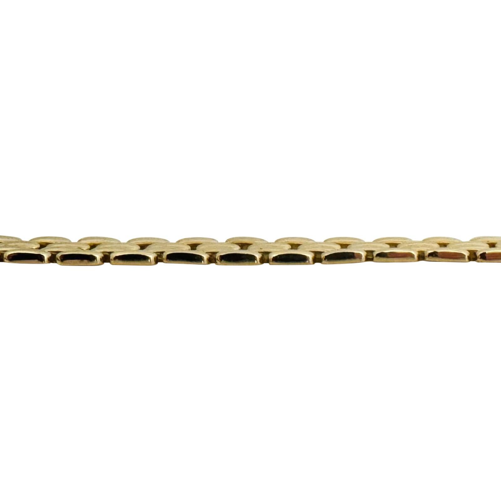 14 Karat Gelbgold Damen poliertes, ausgefallenes Panther-Gliederarmband Italien im Zustand „Gut“ in Guilford, CT