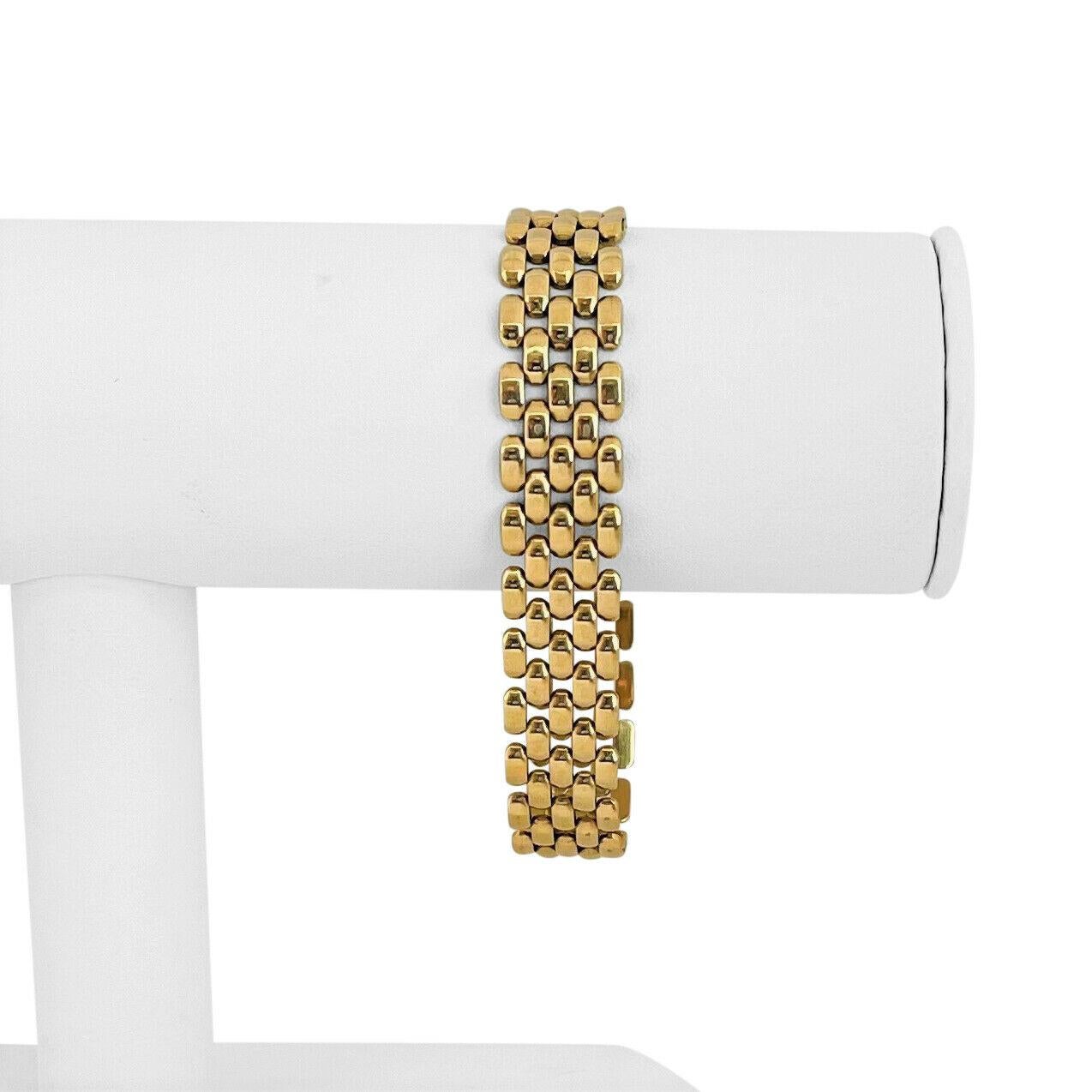 14k Gelbgold 21.3g Damen poliert 12.5mm Panther Link Armband Italien 7.5