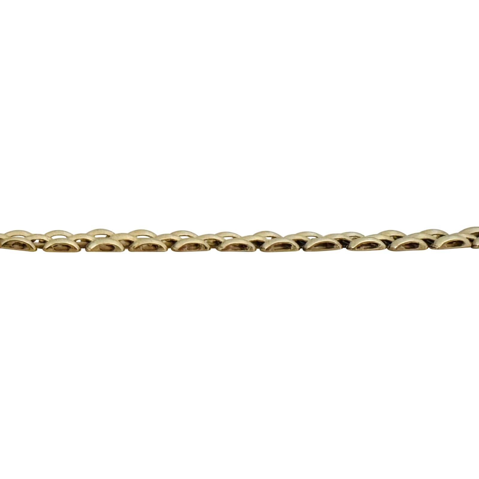 14 Karat Gelbgold Damen-Gliederarmband aus poliertem Panther Italien im Zustand „Gut“ in Guilford, CT