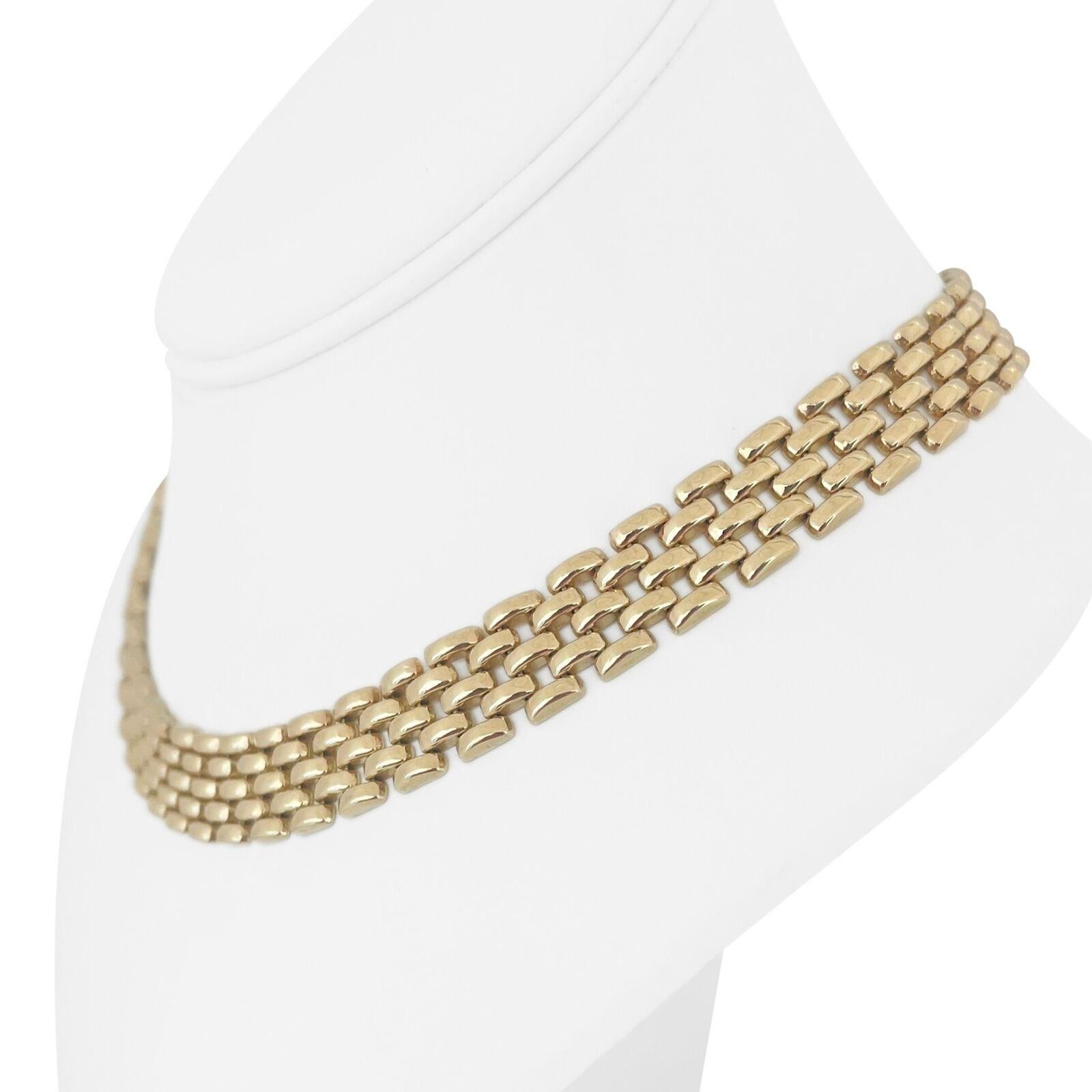 14k Gelbgold 27.9g Damen poliert 12.5mm Panther Link Halskette Italien 16