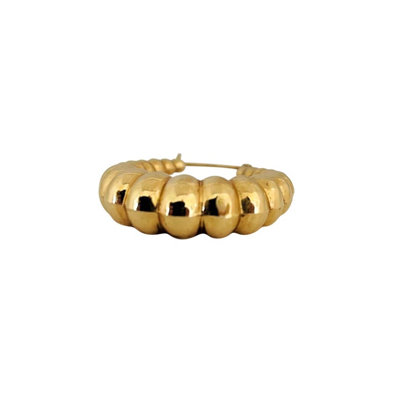14 kt Yellow Gold 14k Polished Scalloped Hoop Earrings 14 kt Yellow Gold 14k Polished Scalloped Hoop Earrings