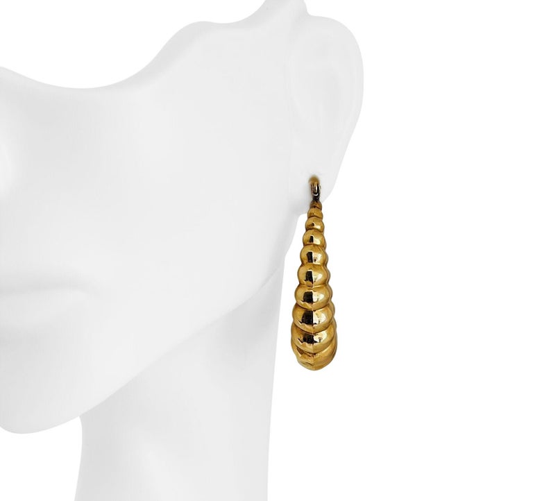 14 kt Yellow Gold 14k Polished Scalloped Hoop Earrings 
