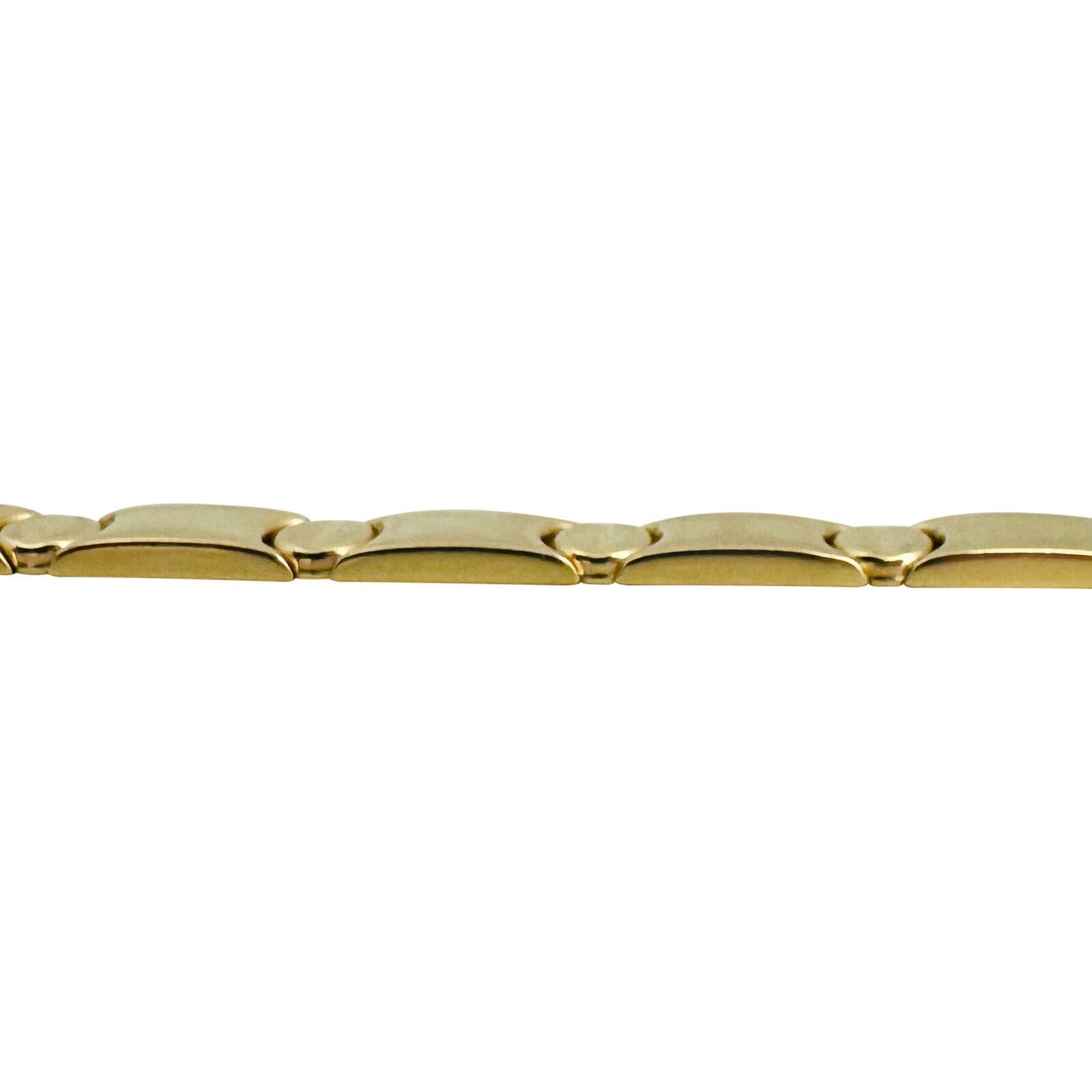 14 Karat Gelbgold Damen Gliederarmband mit poliertem Schraubenmotiv, Italien im Zustand „Gut“ in Guilford, CT