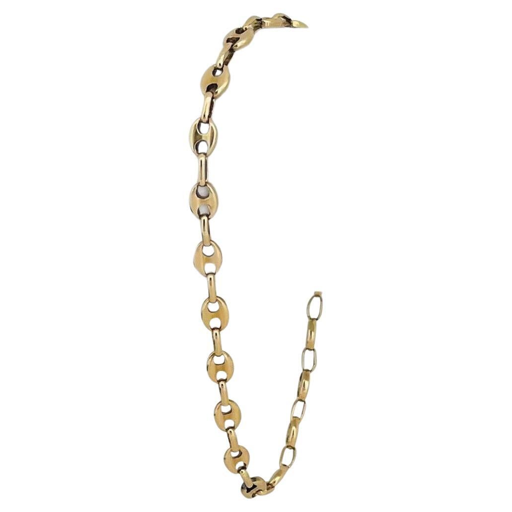 14 Karat Yellow Gold Ladies Puffy Gucci Mariner Link Bracelet