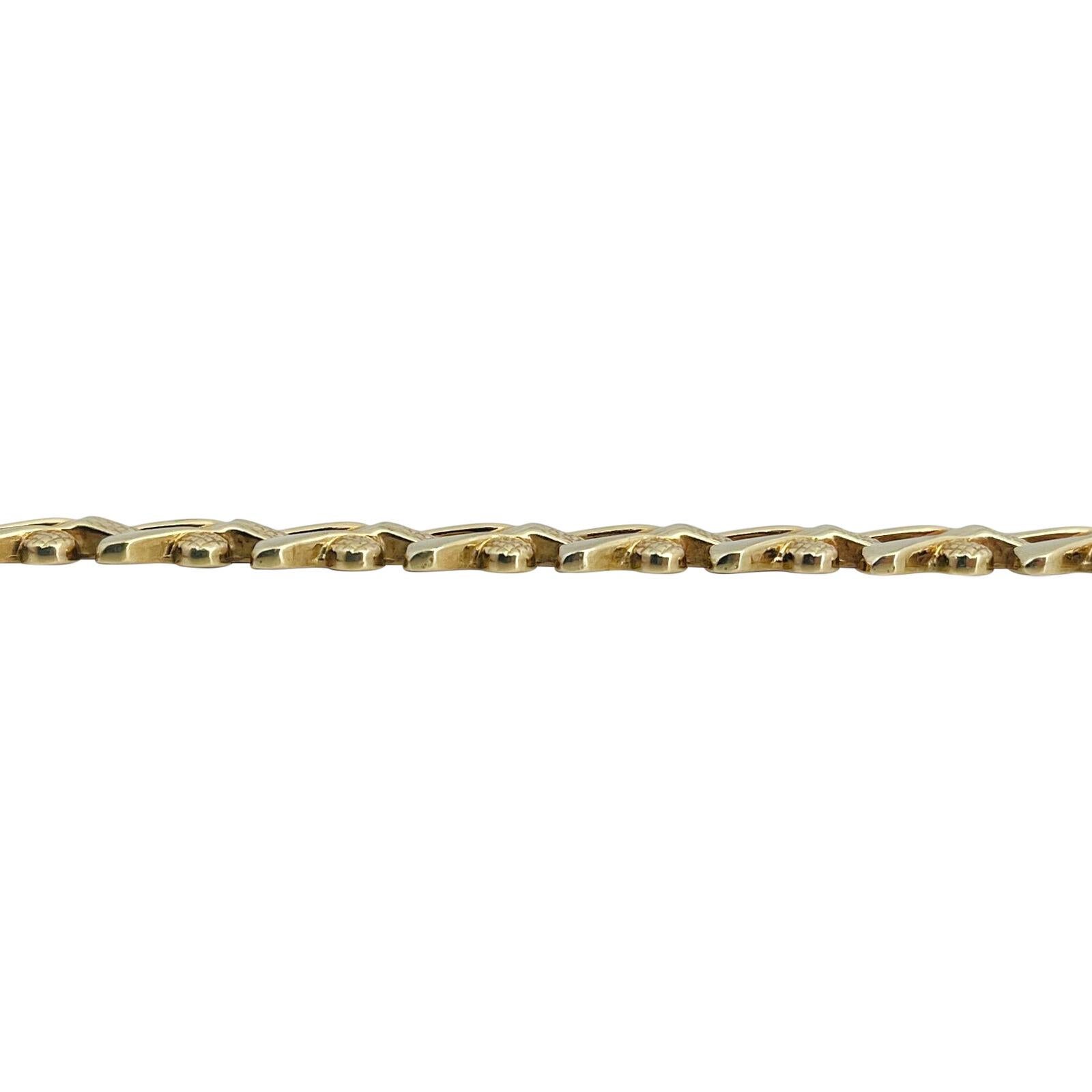 14 Karat Gelbgold Damen Retro Milor Ausgefallenes Gliederarmband Italien 1