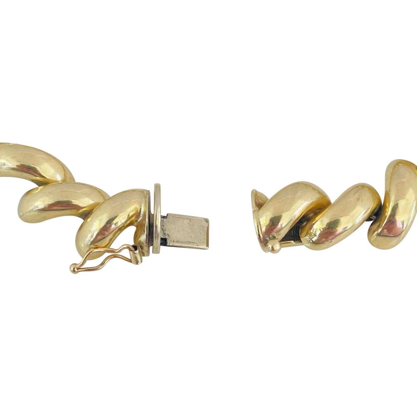 14 Karat Gelbgold Damen-Gliederarmband San Marco Italien 2