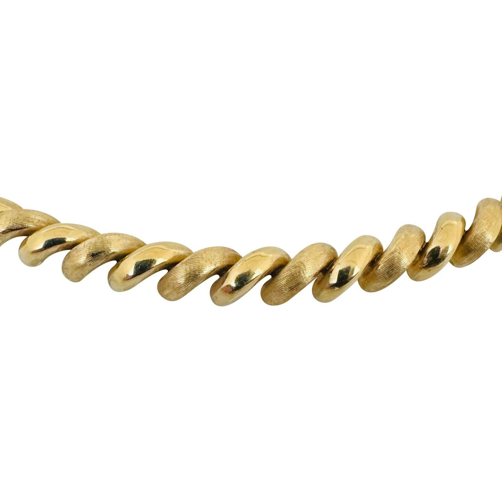 14 Karat  Gelbgold Damen San Marco Gliederhalskette Italien im Zustand „Gut“ in Guilford, CT