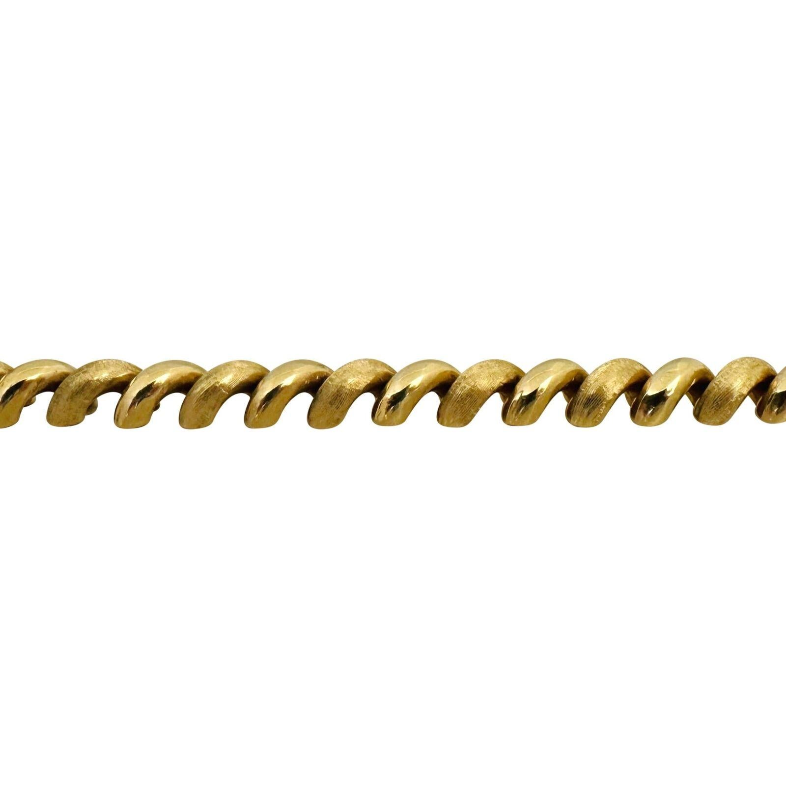 14 Karat  Gelbgold Damen San Marco Gliederhalskette Italien 1