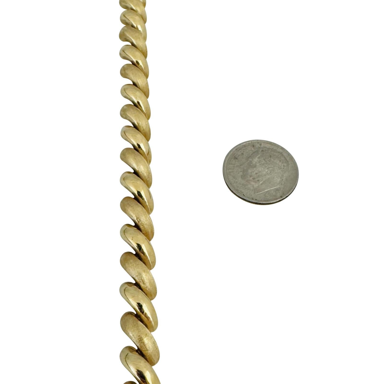 14 Karat  Gelbgold Damen San Marco Gliederhalskette Italien 2