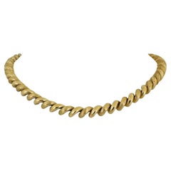 14 Karat  Gelbgold Damen San Marco Gliederhalskette Italien