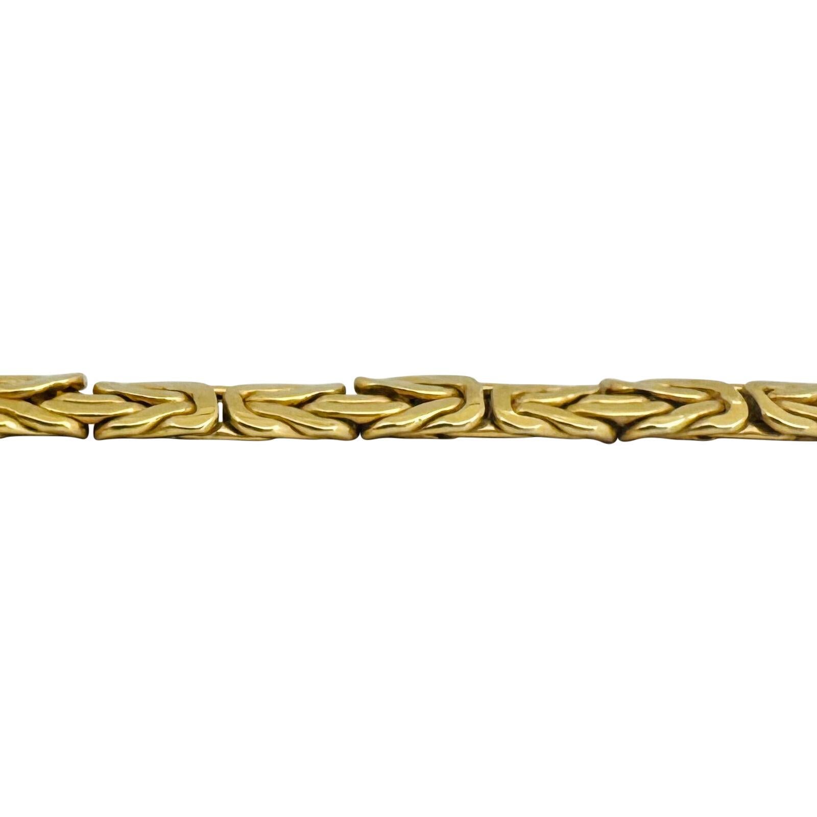 Women's 14 Karat Yellow Gold Ladies Thick Byzantine Link Chain Necklace 