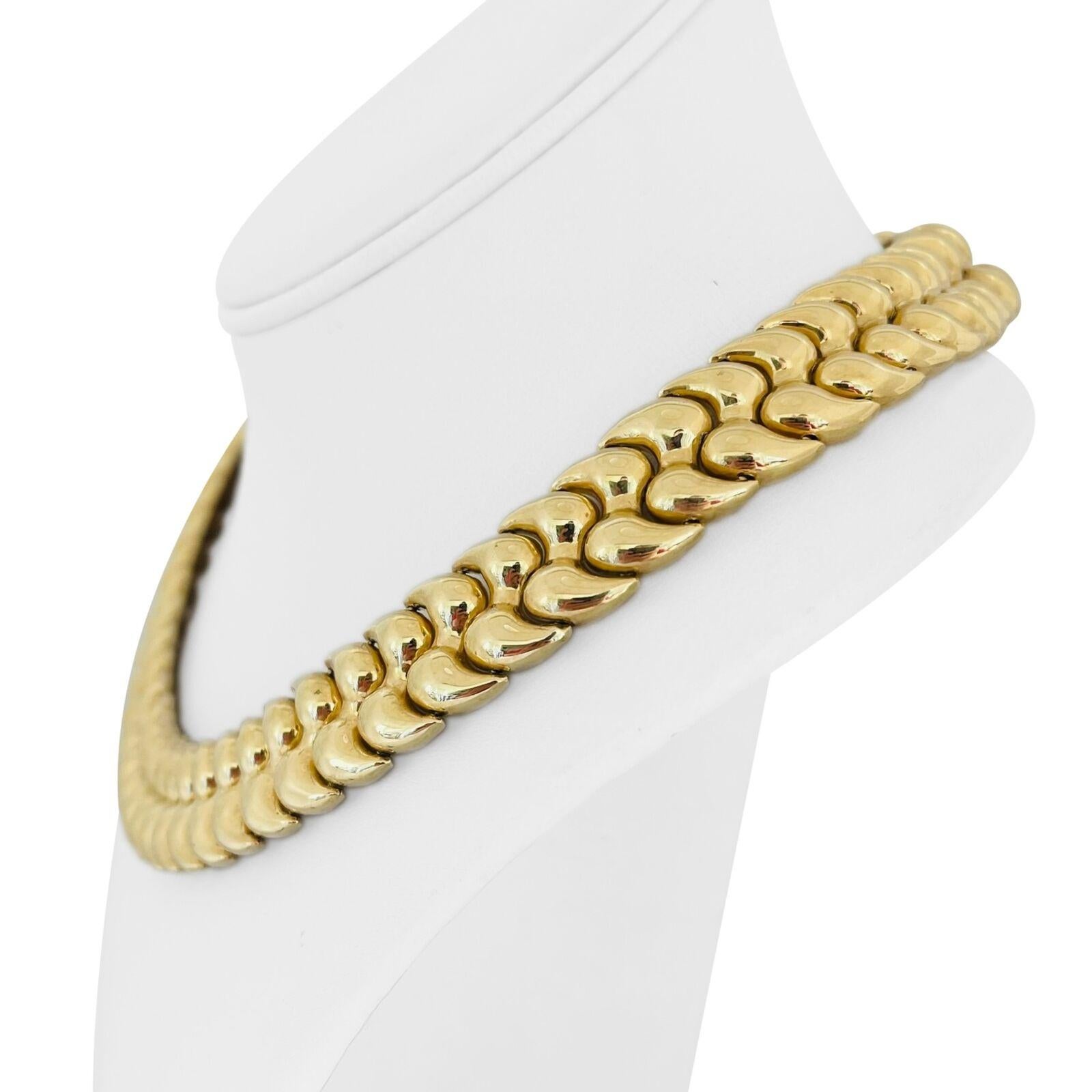 14k Gelbgold 76.4g Damen dicke 17mm Fancy Link Halskette Italien 16