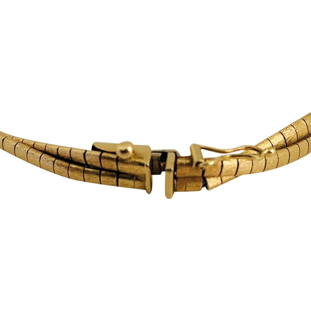 14 Karat Yellow Gold Ladies Two Strand Braided Omega Link Bracelet 1