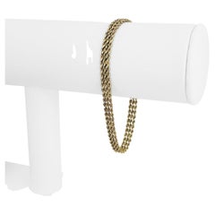 14 Karat Yellow Gold Ladies UnoAErre Triple Strand Rope Bracelet Italy