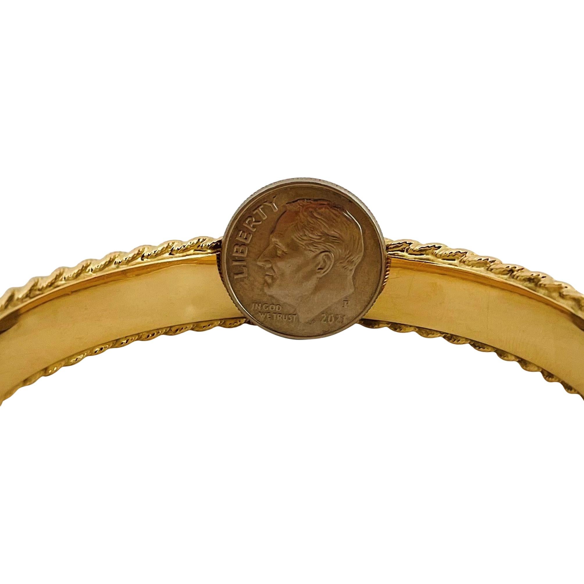 Women's 14 Karat Yellow Gold Ladies Vintage Fancy Design Bangle Bracelet
