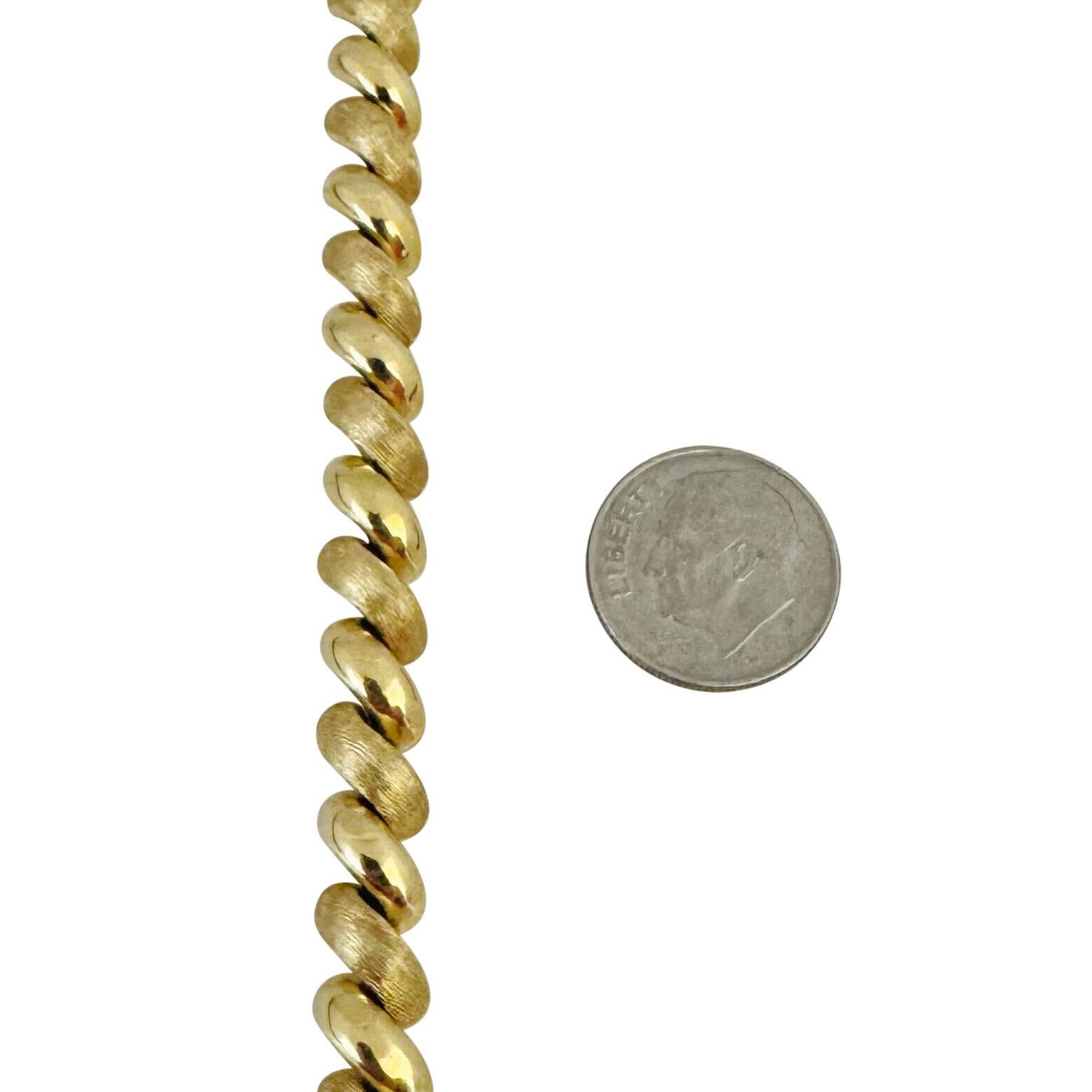 14 Karat Gelbgold Damen Vintage San Marco Gliederhalskette Italien 2