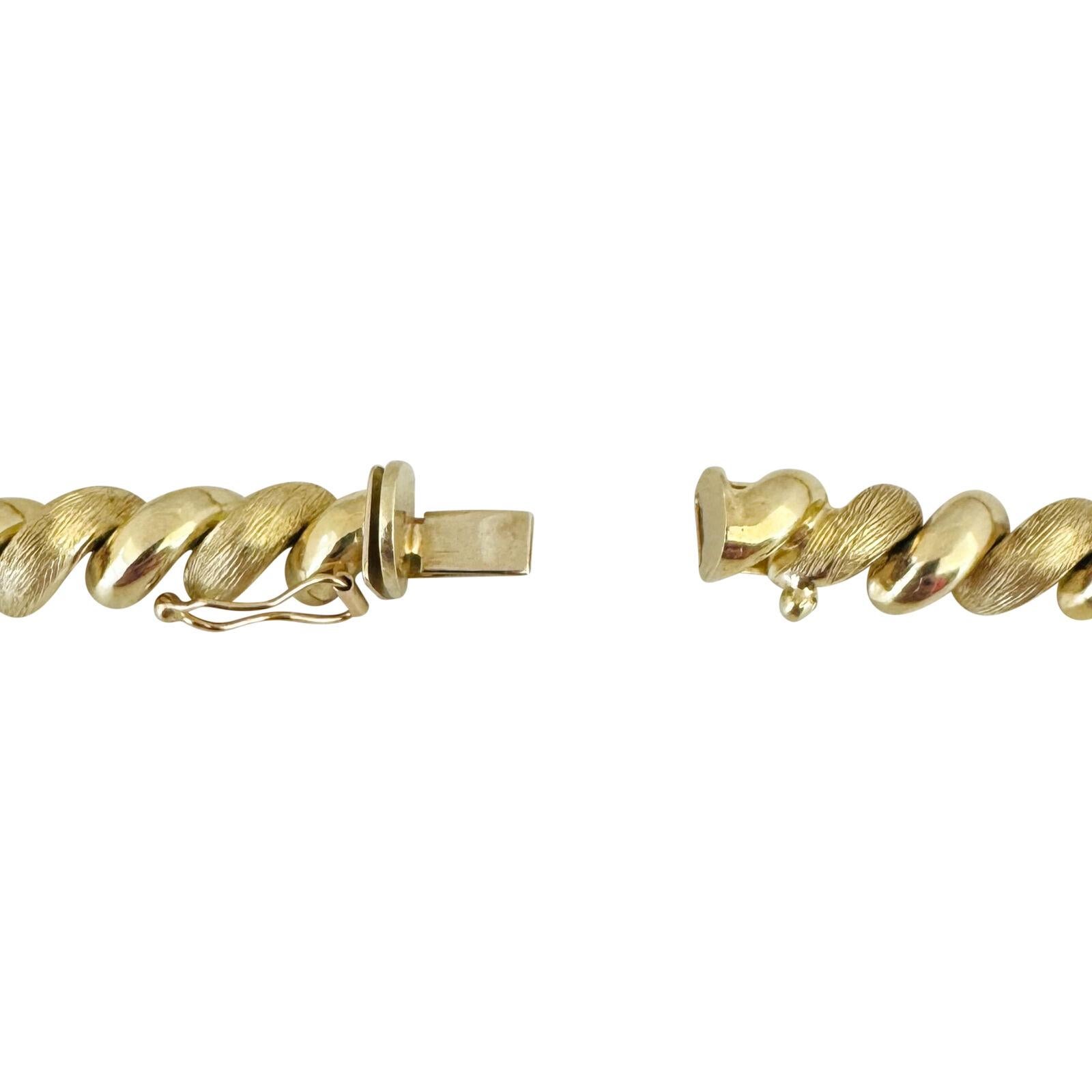 14 Karat Gelbgold Damen Vintage San Marco Gliederhalskette Italien 3