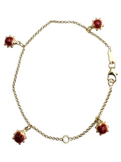 14 Karat Yellow Gold Lady Bug Bracelet #24066