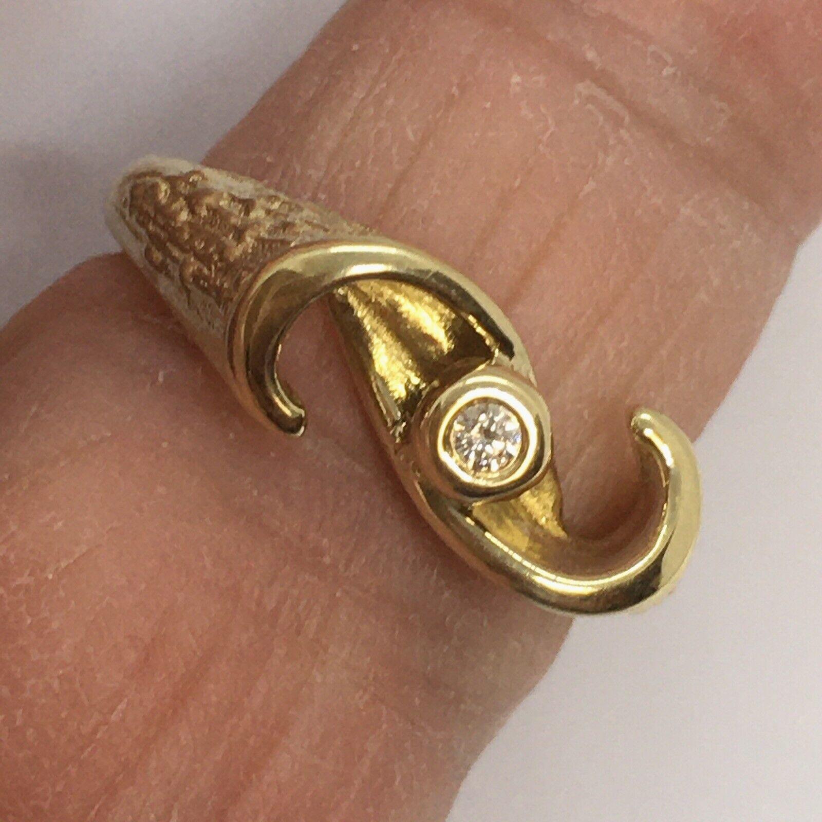 For Sale:  14 Karat Yellow Gold Lady's Diamond Ring Weighing 2.4 Gram 5