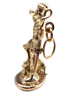 14 Karat Yellow Gold Lapis "Jack and the Beanstalk" Charm #24257