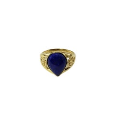 14 Karat Yellow Gold Lapis Lazuli Ring