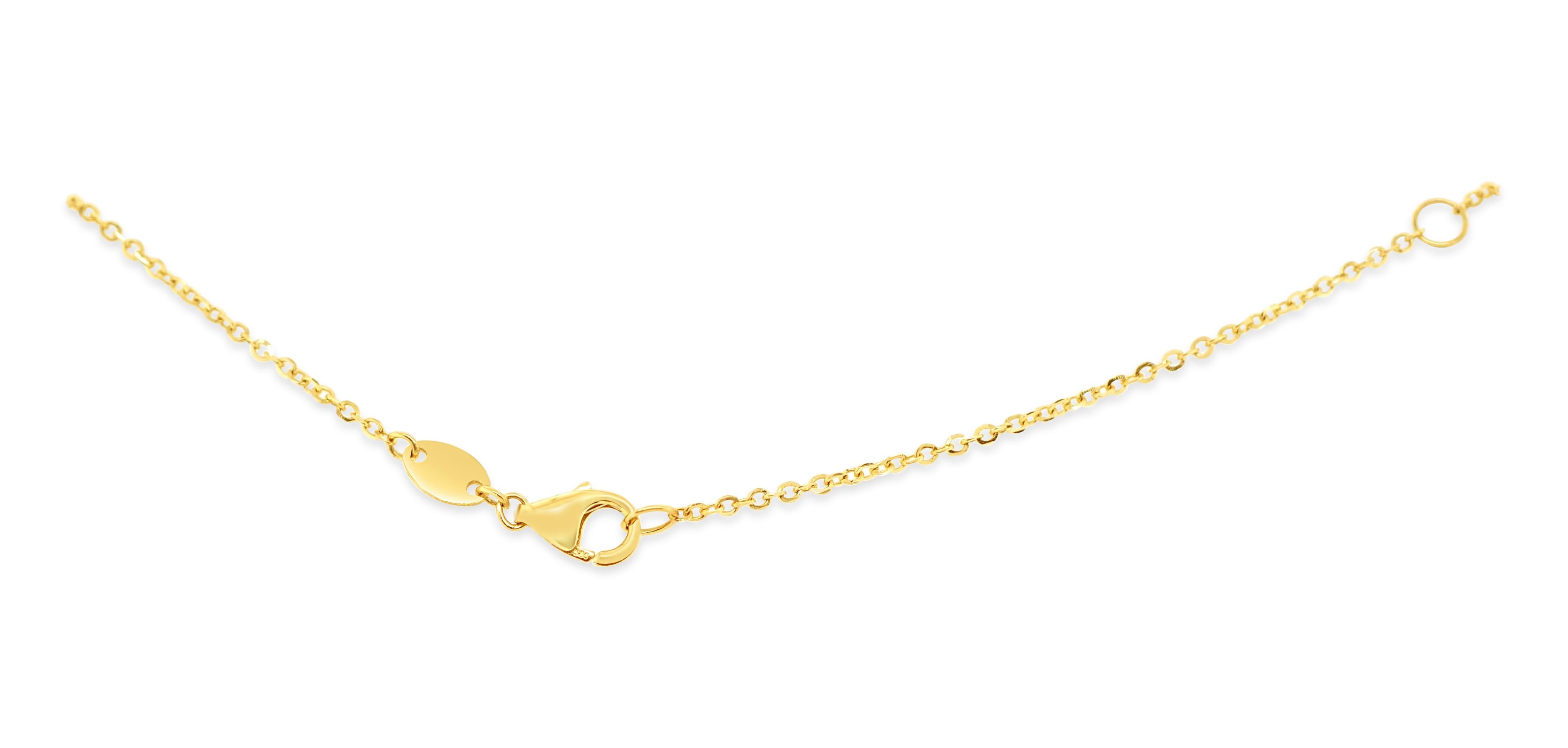 Stern-Halskette aus 14 Karat Gelbgold mit Lapislazuli Damen im Angebot