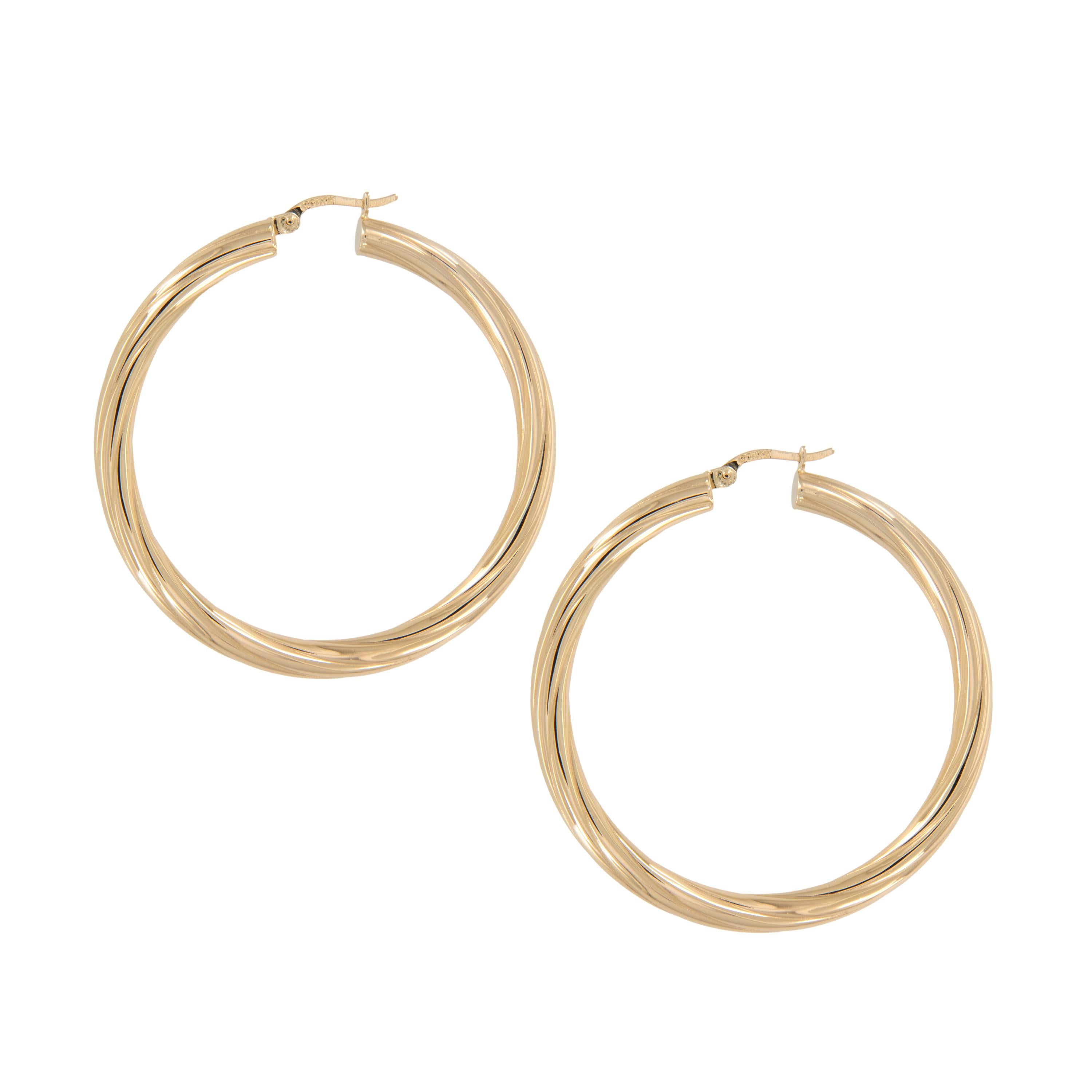 Contemporary 14 Karat Yellow Gold Large 2