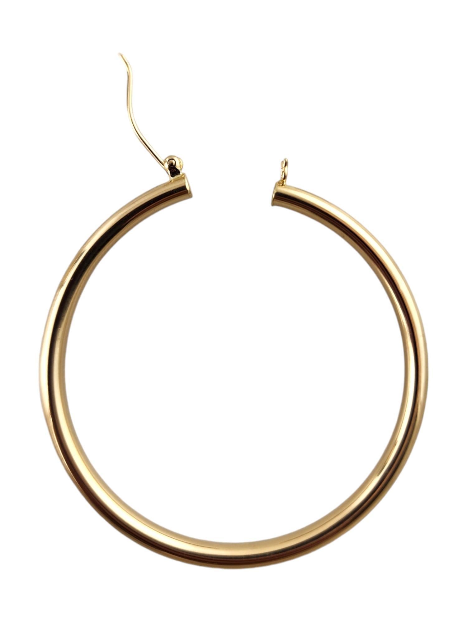 14 Karat Yellow Gold Large Circle Hoop Earrings #18905 For Sale 1