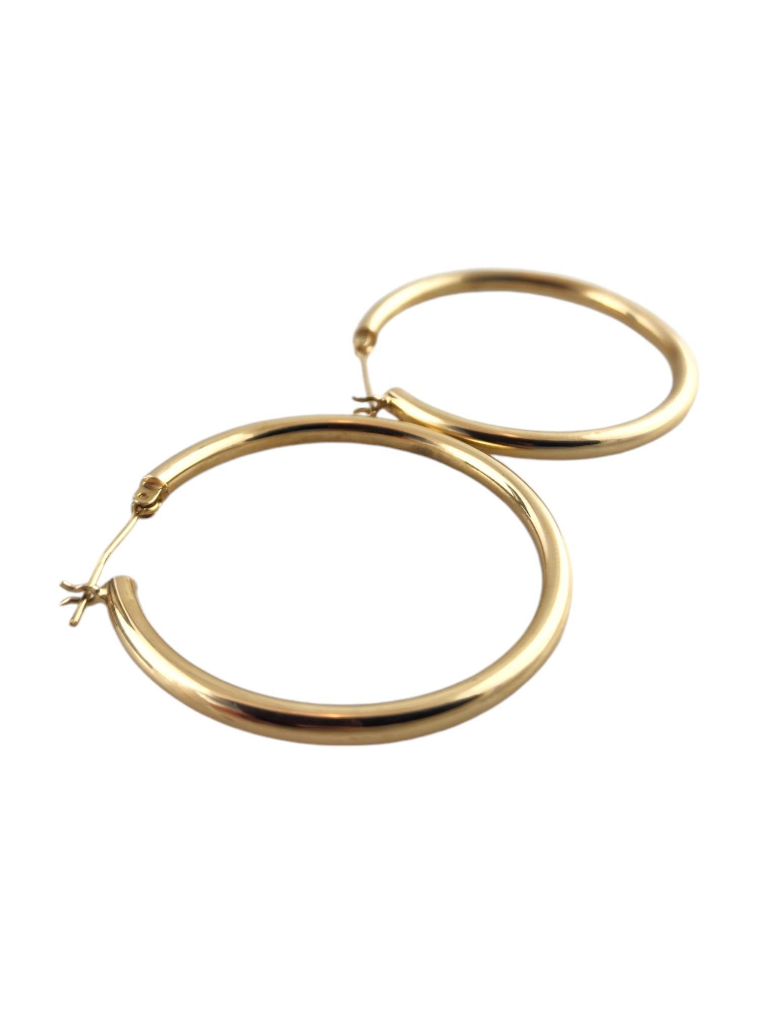 Women's 14 Karat Yellow Gold Large Circle Hoop Earrings #19002
