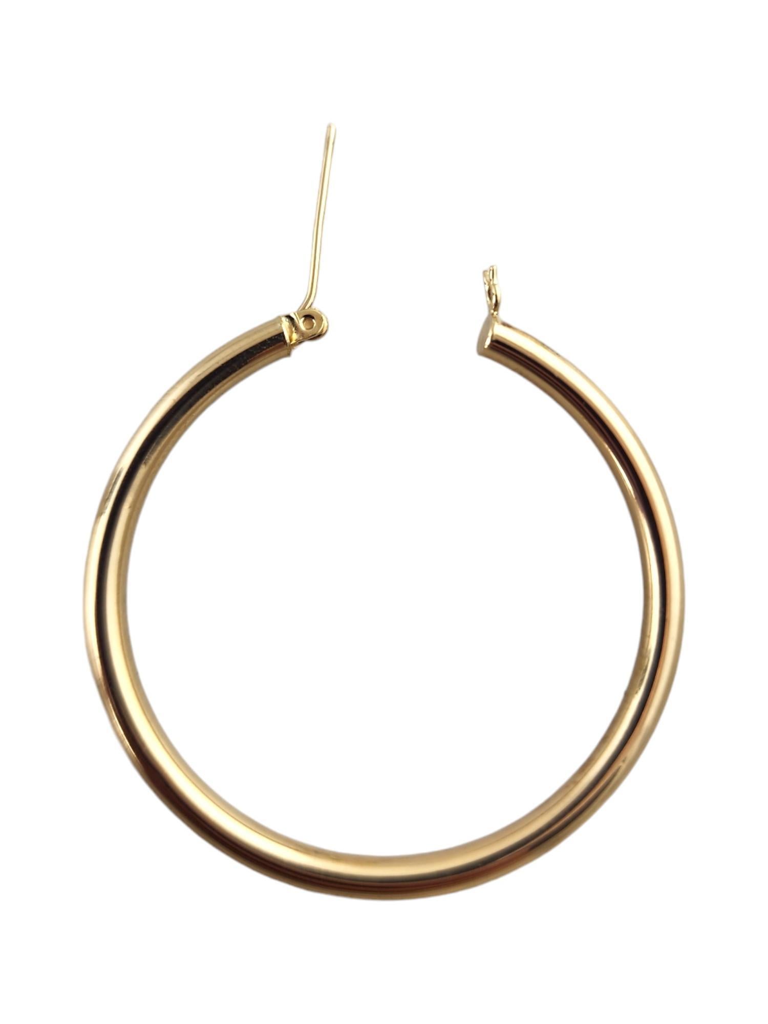14 Karat Yellow Gold Large Circle Hoop Earrings #19002 2
