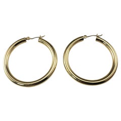 14 Karat Yellow Gold Large Hoop Earrings #17035