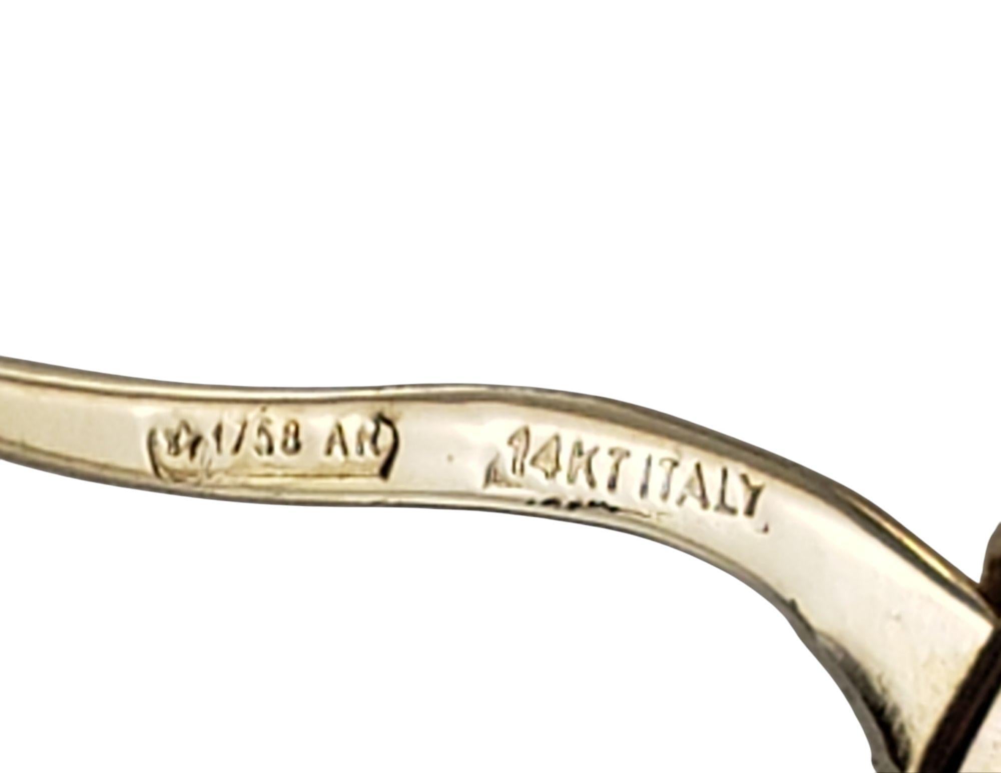 Women's 14 Karat Yellow Gold Large Hoop Earrings #21346 For Sale