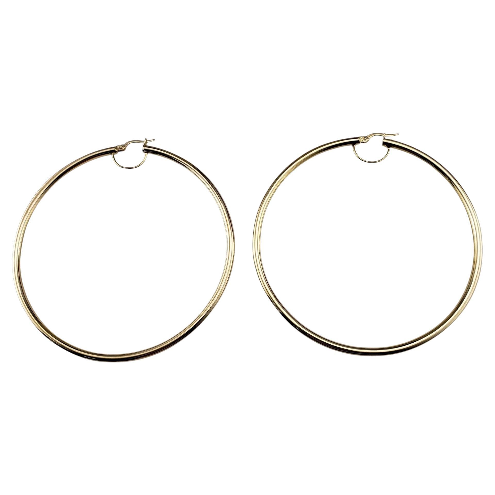 14 Karat Yellow Gold Large Hoop Earrings #21346