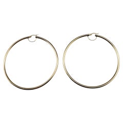 14 Karat Yellow Gold Large Hoop Earrings #21346
