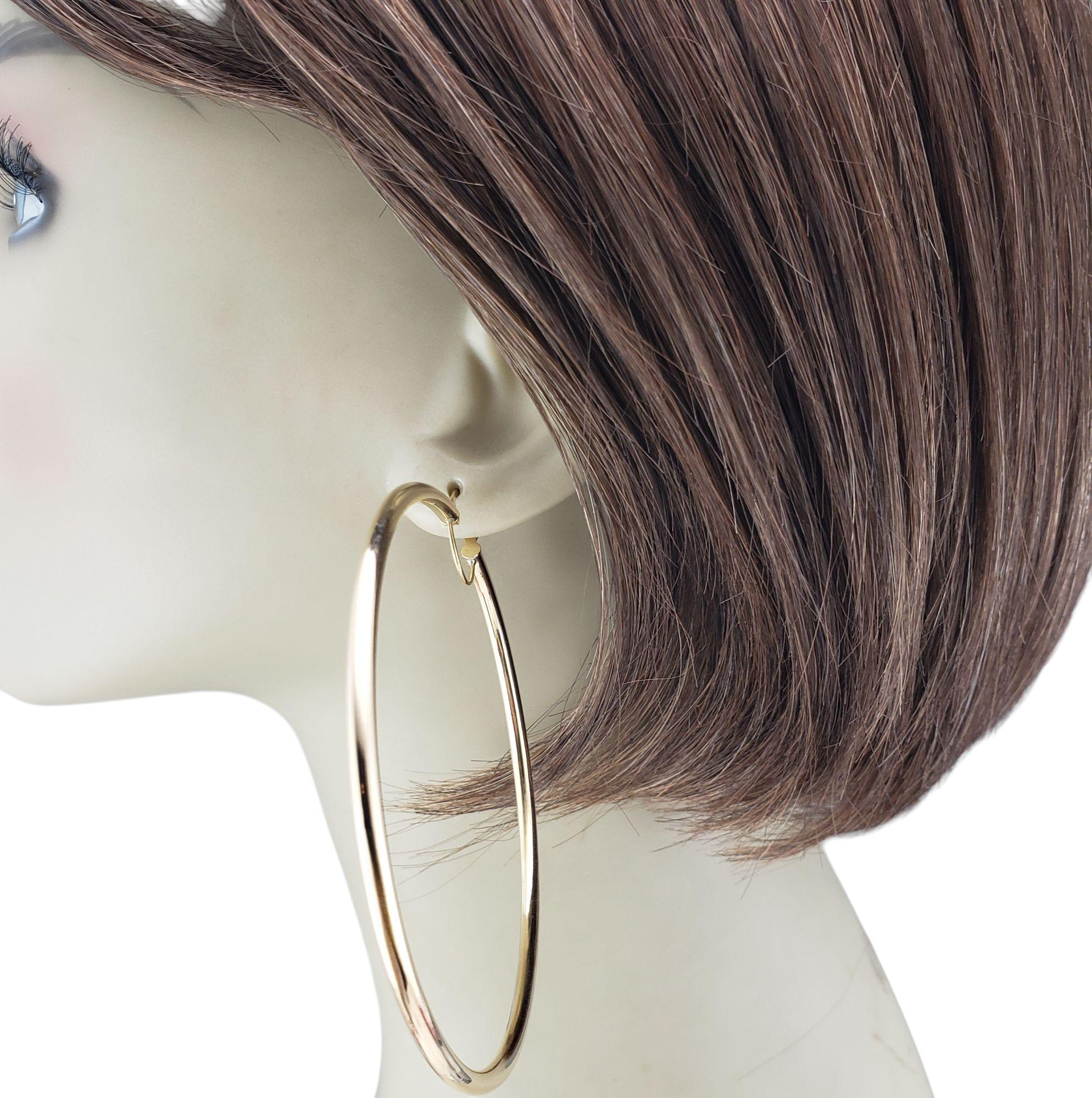 14 Karat Yellow Gold Large Hoop Earrings #24204 en venta 2