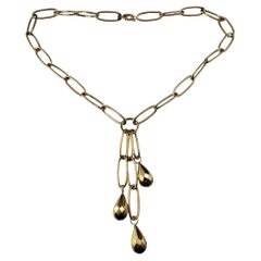 14 Karat Yellow Gold Large Link "Y" Necklace #21470