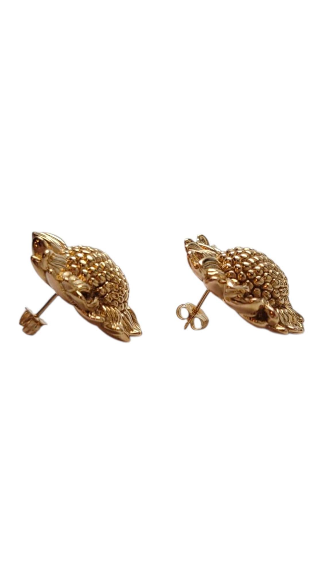 Donna 14 Karat Yellow Gold Large Sunflower Earrings #21933 in vendita