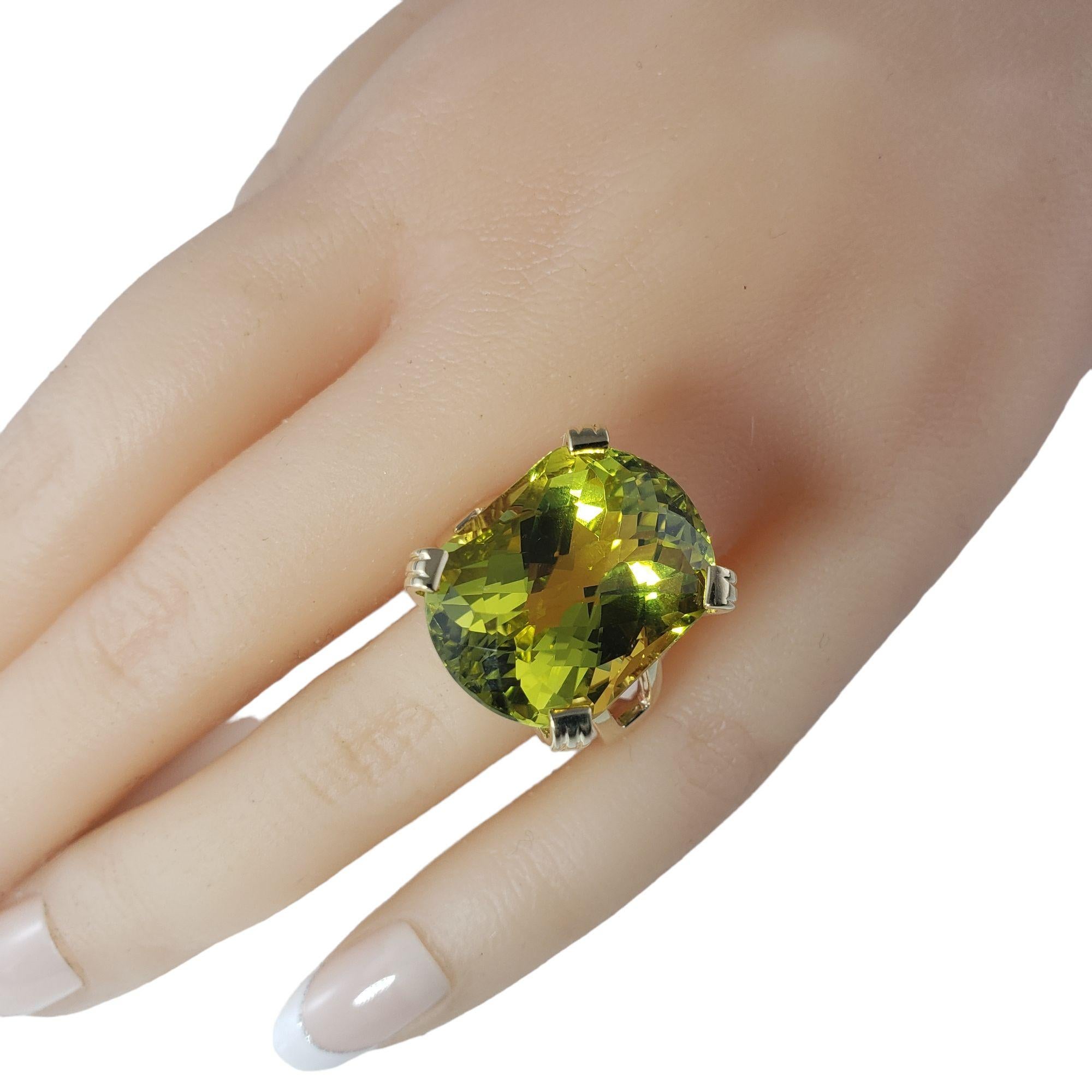 14 Karat Yellow Gold Lemon Quartz Ring #14033 For Sale 2