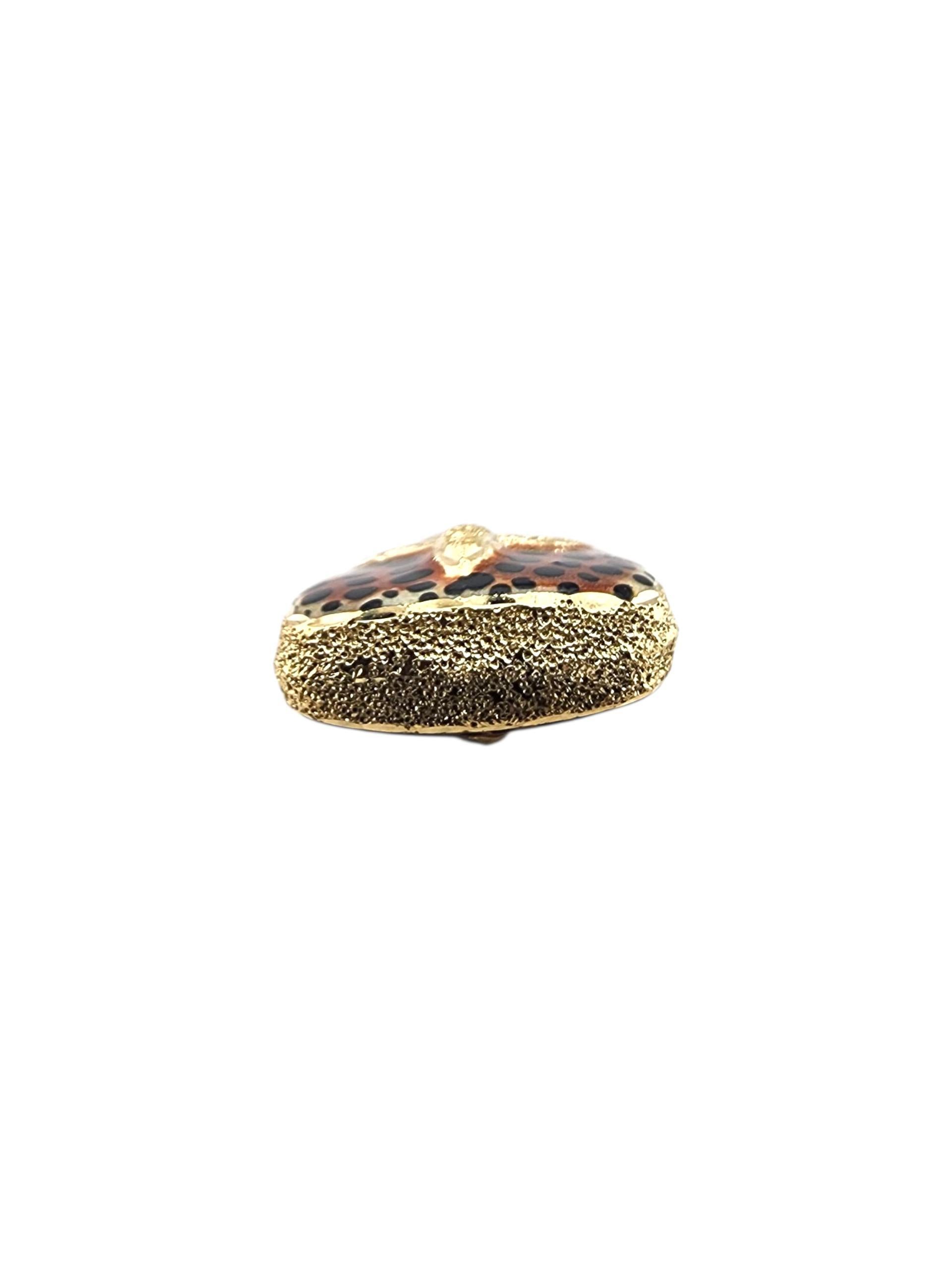 14 Karat Yellow Gold Leopard Print Handbag Charm #23278 For Sale 1