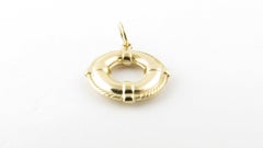 14 Karat Yellow Gold Life Preserver Charm