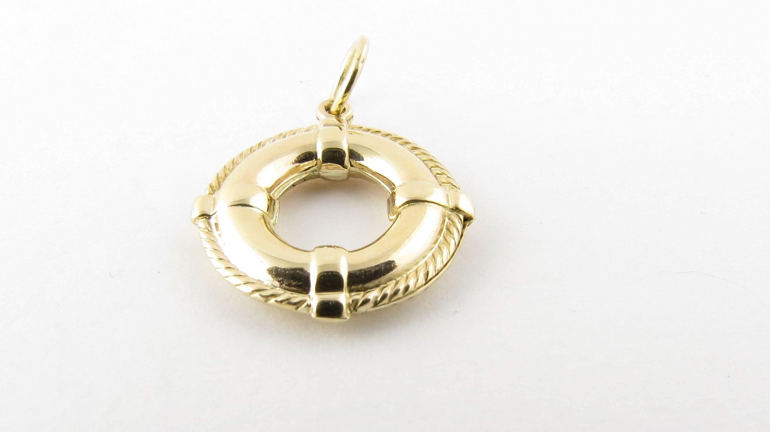 Women's 14 Karat Yellow Gold Life Preserver Charm