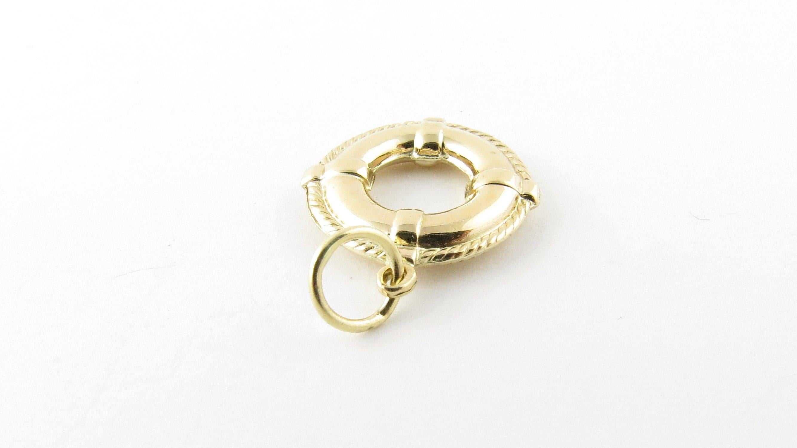 14 Karat Yellow Gold Life Preserver Charm 2