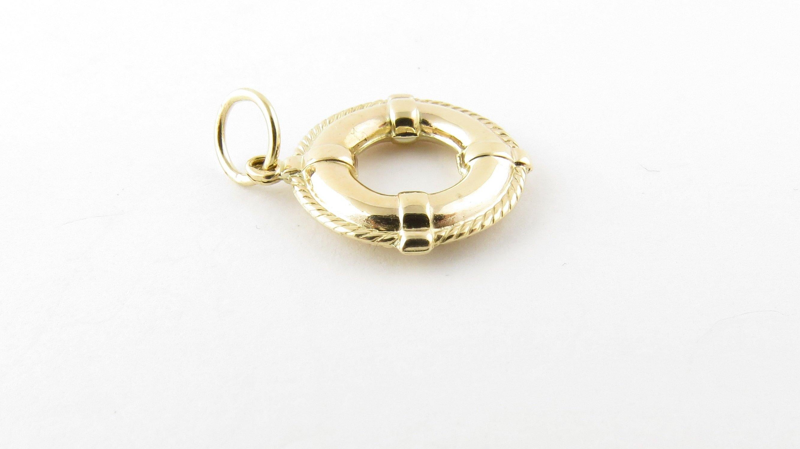 14 Karat Yellow Gold Life Preserver Charm 3