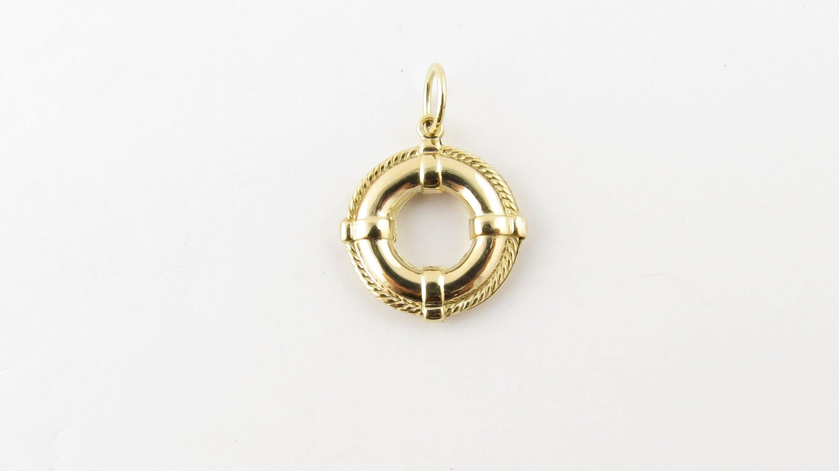 14 Karat Yellow Gold Life Preserver Charm 4