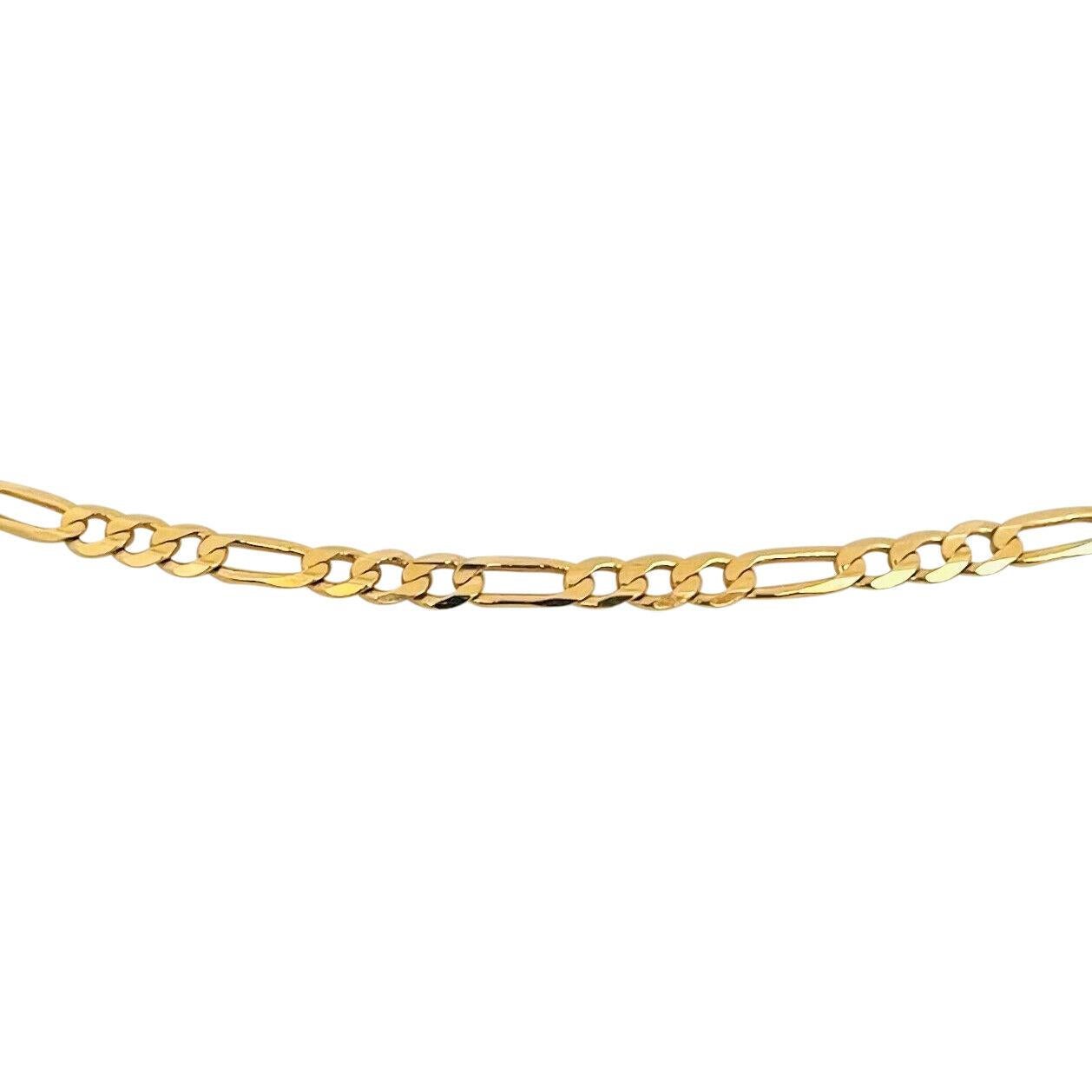 UnoAErre Figaro-Gliederkette aus 14 Karat Gelbgold, Italien im Zustand „Gut“ in Guilford, CT